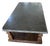 Blue-Gray Natural Slate Stone Coffee Table With Solid Hardwood Trestle Base For Sale