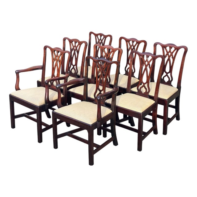 Antique George IV Mahogany Dining Chairs, 1830, Set of 8 For Sale