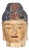 Early 20th century Large Scale Carved Polychrome Burmese Buddha Head Bust For Sale