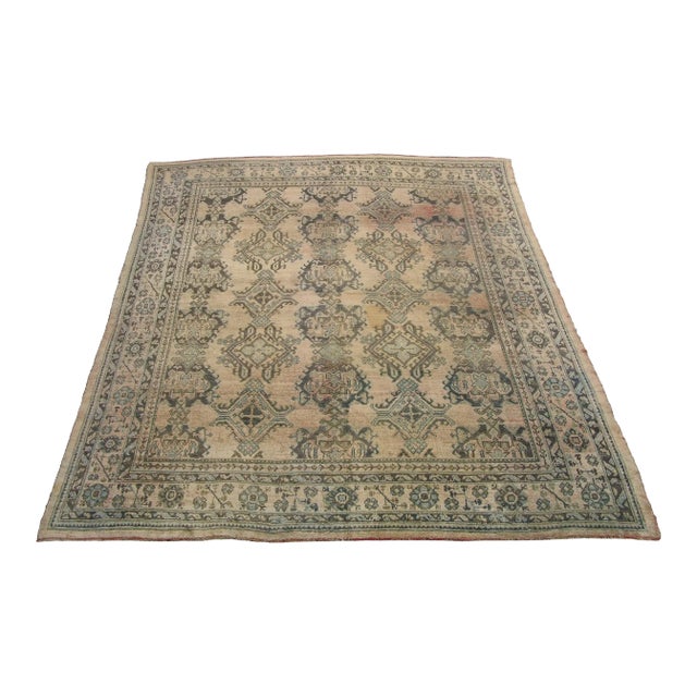 Antique Oushak Rug 13.9x11.0 For Sale