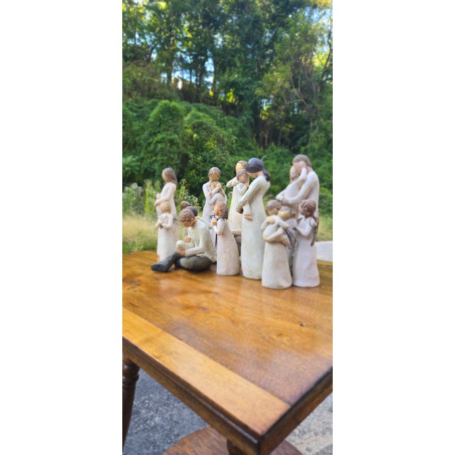 Ceramic Willow Tree Style Family Figurine Collection – Sculptural Figures of Love, Family & Compassion For Sale - Image 7 of 12