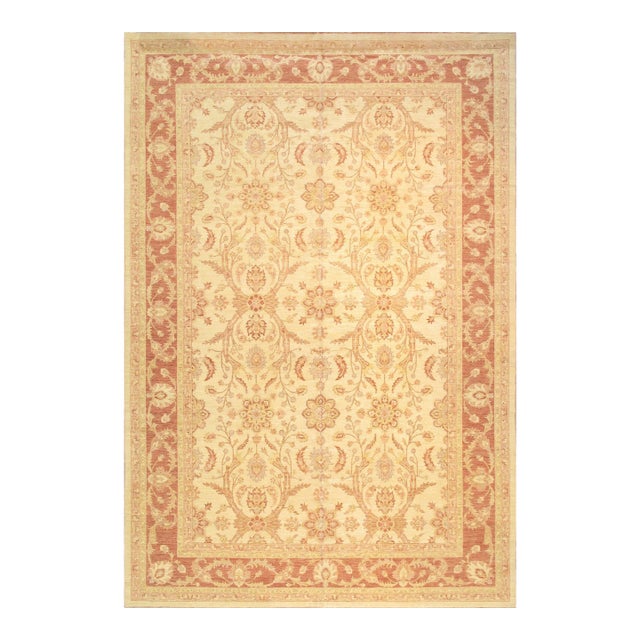 Pasargad Home Ferehan Beige Wool Area Rug, 9' 1'' X 12' 0'' For Sale
