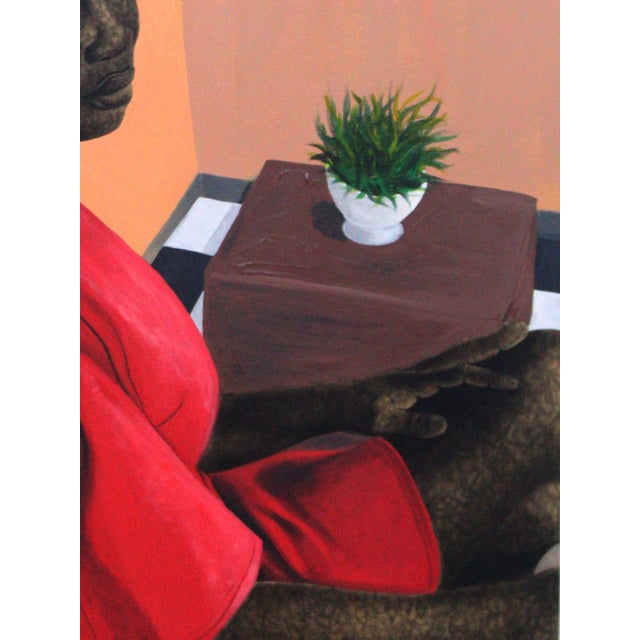 Barmabas Macaulay, The Wait 1, 2022 Acrylic And Charcoal on canvas 36 × 48 × 1 in Unique work Includes a Certificate of...