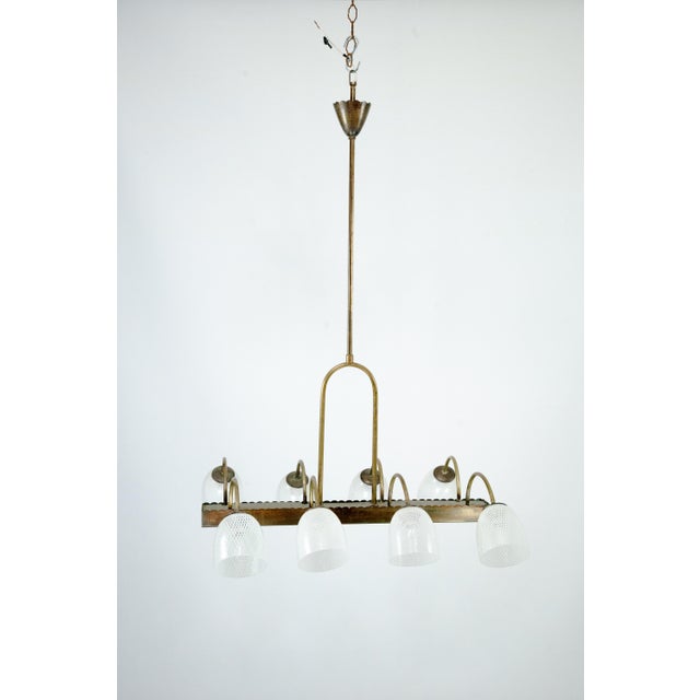 Mid-Century Modern Reticello Glass Chandelier from Venini, Italy, 1940s For Sale - Image 12 of 18