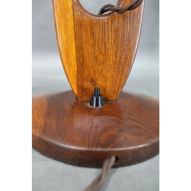 Vintage Oak Table Lamp, 1960s For Sale - Image 11 of 18