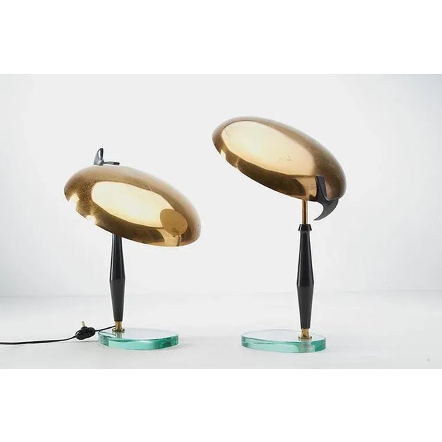 Metal Mod. 2083 Table Lamps by Max Ingrand for Fontana Arte, 1950s, Set of 2 For Sale - Image 7 of 7