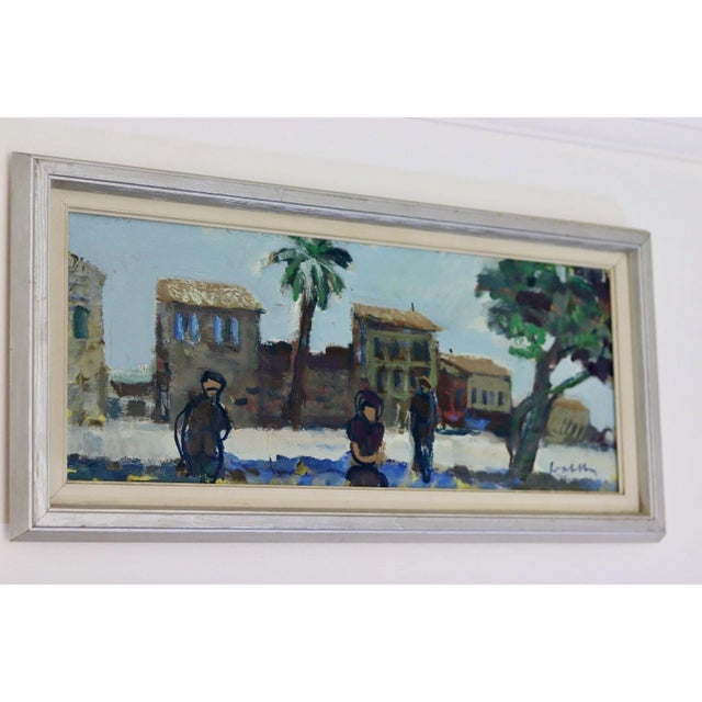 Mid-Century Modern Bertil Wahlberg, Coastal Living, 1950s, Oil on Canvas, Framed For Sale - Image 3 of 7