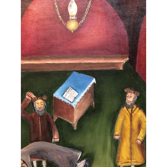 Yitzchak Roman, Israeli Folk Artist Painting and sculpture, born in Safed, 1913, known for his naive depictions of Jewish...