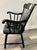 American Vintage C. 1969 S. Bent & Bros. Collegiate Black Windsor Style Arm Chair For Sale - Image 3 of 12