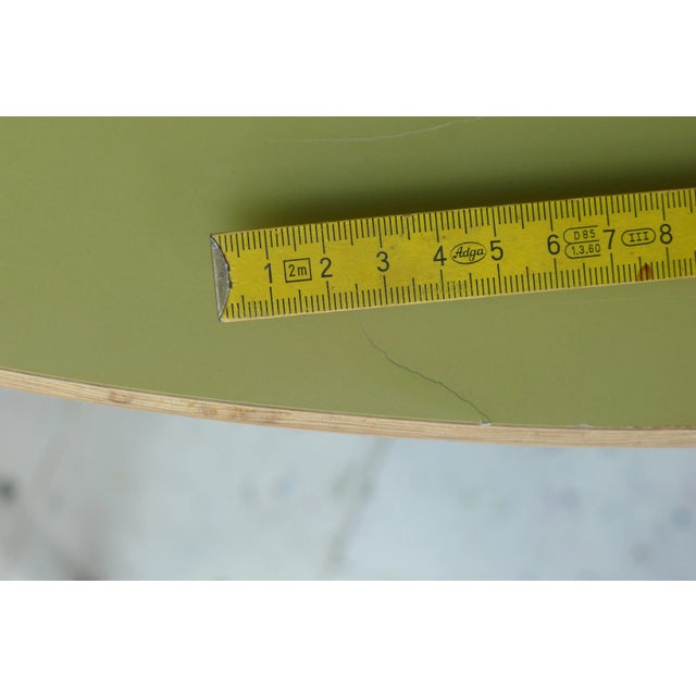 1960s Oval Space Age Table With Atomic Diabolo Frame in Tubular Steel For Sale - Image 5 of 12