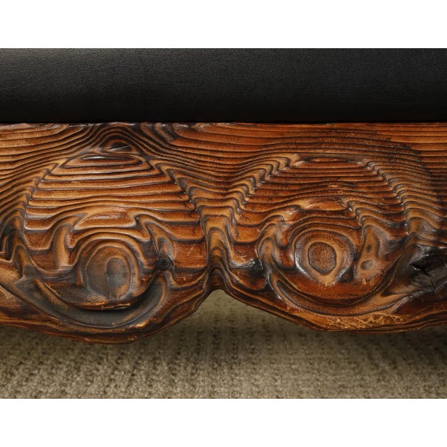 Vintage Mid-Century Tiki Polynesian Carved Wood Bench by Witco, 1960s For Sale - Image 14 of 18