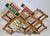 Brown Mid Century Modern Accordion Style Wooden Wine Rack For Sale - Image 8 of 10