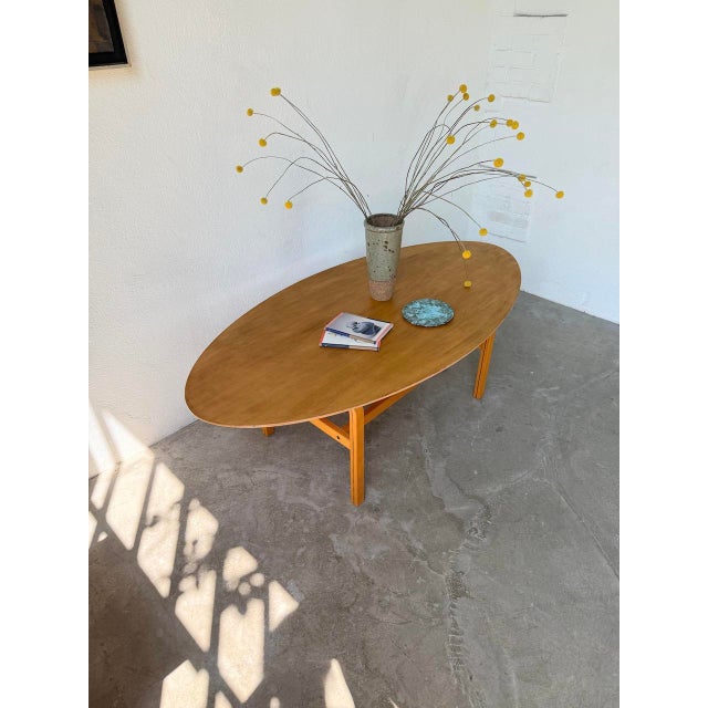 Oval Coffee Table Beech by Aalto for Ikea, 1980 For Sale - Image 15 of 18