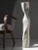 White Stone Tall Floor Vase - Column Series in Bio Concrete For Sale - Image 9 of 14