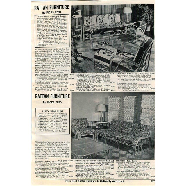 Restored Paul Laszlo Designed Rattan 4-Strand Sectional Settee by by Ficks Reed For Sale - Image 11 of 11