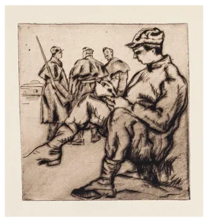 Anselmo Bucci, Front Italien, Etching on Paper, 1918