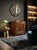A stunning and fully refurbished Hungarian Art Deco wooden storage cabinet, showcasing exquisite bookmatched wood grain...