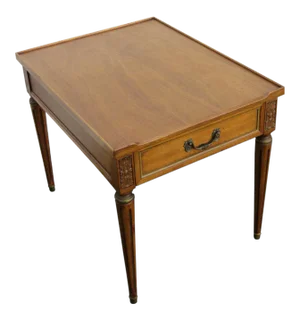 20th Century Traditional Henredon Furniture Mahogany Nightstand Side End Lamp Table