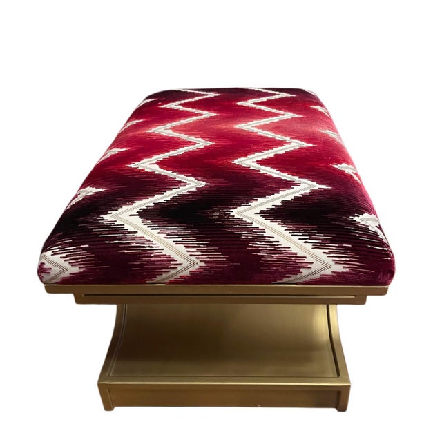 A refined pair of Carlton benches from the Sherrill Canet Collection of Stark International, combining a crisp...