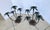 1970s Pair Patinated Tole Metal Palm Tree 5 Arm Candlestick Holders For Sale - Image 5 of 15
