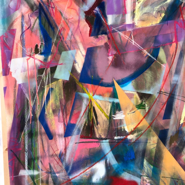 Sculpture Materials Original Abstract Painting by Erik Sulander Mixed-Media on Dacron 38x62 For Sale - Image 7 of 8