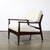 Wood Pair of Mid-Century Modern Walnut Armchairs With Off-White Textural Upholstery For Sale - Image 7 of 18