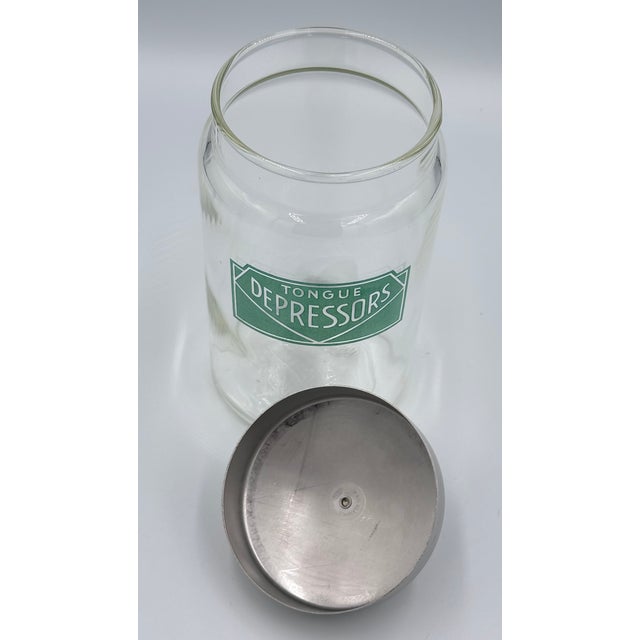 Kalon Profex Medical Apothecary Glass Tongue Depressors Storage Jar W/Lid For Sale In Palm Springs - Image 6 of 7