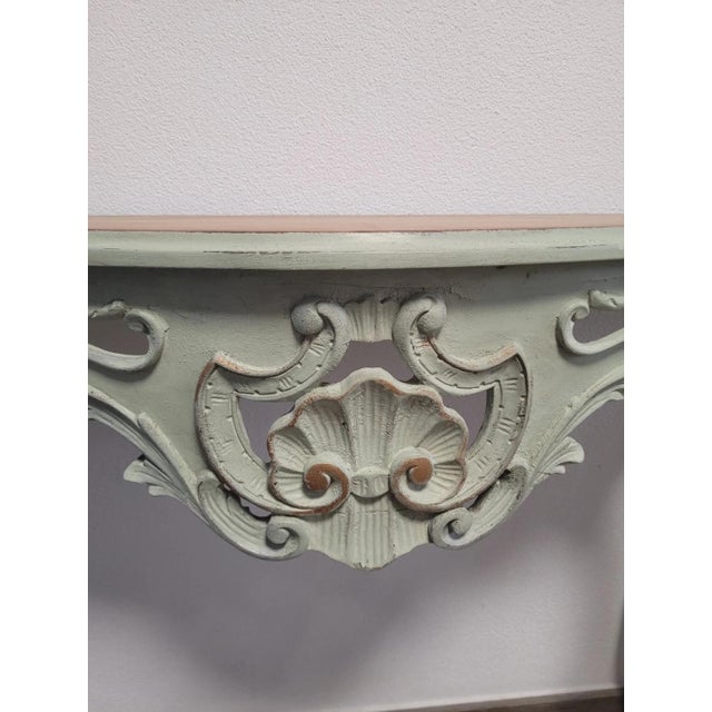 Lacquered Louis XV Style Entrance Console Table For Sale - Image 5 of 12