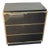 Vintage Black and Gold TV Cabinet in the style of Roche Bobois, 1970s For Sale