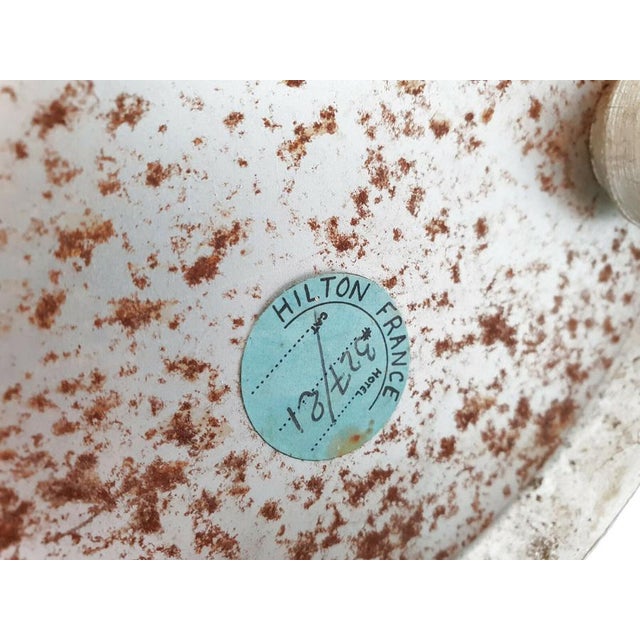 Metal Art Deco Table Lamp attributed to Jacques Adnet for Hilton Hotels, 1930s-1940s For Sale - Image 7 of 13