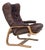 Scandinavian Adjustable Armchair in Furniture Leather and Bentwood, 1970s For Sale