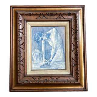 1970’s Expressionist Pablo Picasso Blue Period “Woman Ironing” Print For Sale