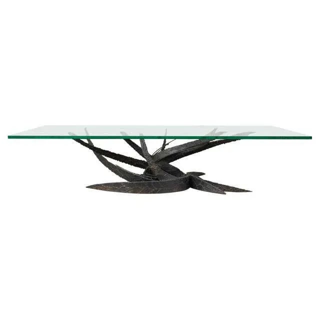 Midcentury Silas Seandel Brutalist Iron Torch Cut Cocktail Table For Sale - Image 13 of 13