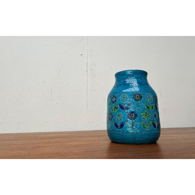 Mid-Century Modern Flower Design Pottery Vase by Aldo Londi for Bitossi, Italy, 1960s For Sale - Image 10 of 16