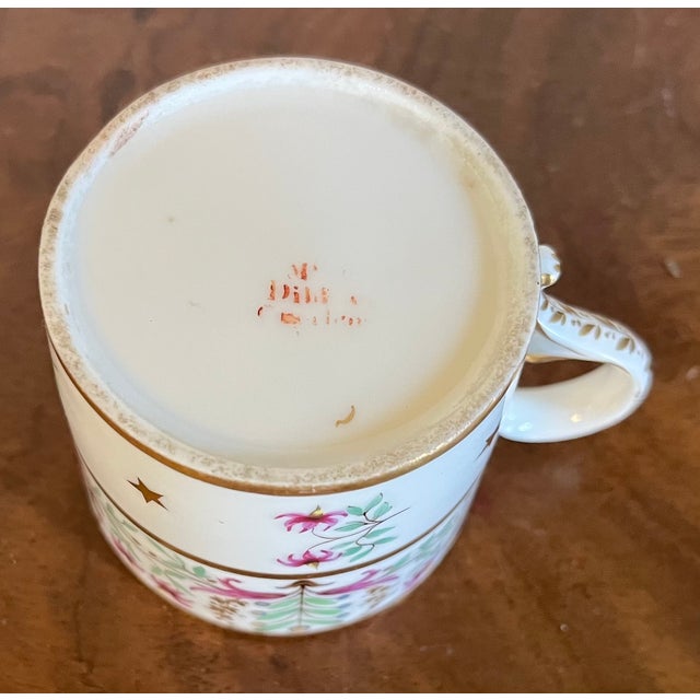 Antique Early 19th Century French Empire Paris Porcelain Coffee Cup or Can by Dihl Circa 1800 For Sale - Image 17 of 17