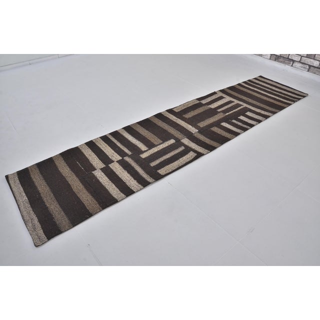 Turkish Handwoven Anatolian Vintage Runner Rug For Sale - Image 3 of 9