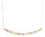 1.29 Carat Rainbow Sapphire Yellow Gold Bar Chain Necklace For Sale