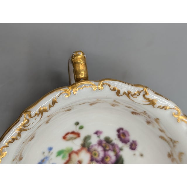 Pink 19th Century Jacob Petit French Porcelain Cup & Saucer Floral Design For Sale - Image 8 of 12