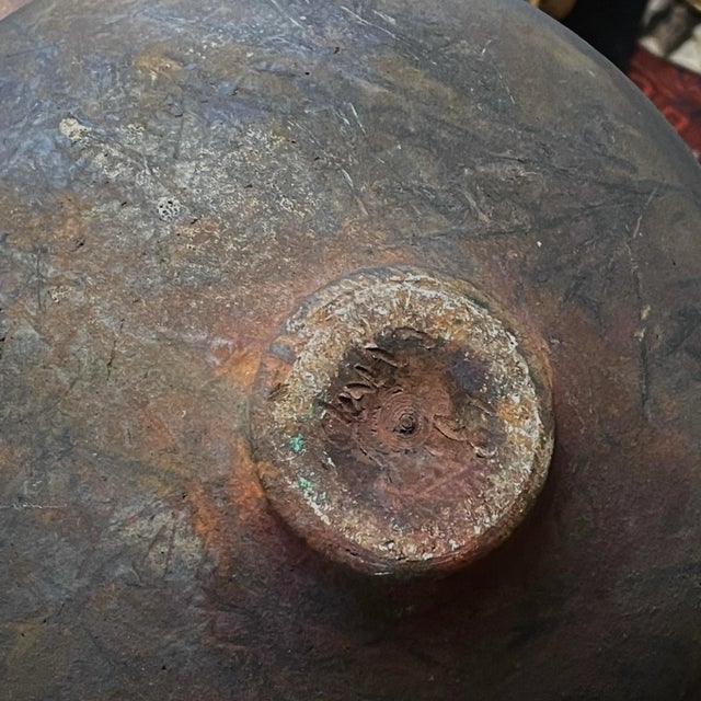 Vintage Postmodernist Raku Fired Black Stoneware Cocoon Shaped Vessel by Rick Foris, Signed For Sale - Image 4 of 8