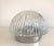Vintage Ice Glass Flush Mount with Textured Line Pattern For Sale - Image 4 of 10
