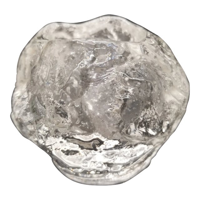 Vintage Kosta Boda Art Glass Snowball Votive, Sweden For Sale