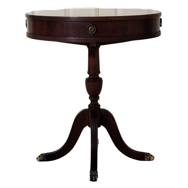 Imperial Furniture Grand Rapids Regency Style Mahogany Drum Pedestal