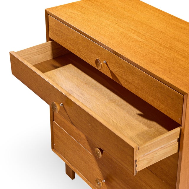 Wood George Nelson for Herman Miller Mid Century Walnut Highboy Dresser With Cupcake Pulls For Sale - Image 7 of 10