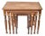 Mid 20th Century Hand-Carved Floral-Patterned & Inlaid Nesting Tables- Set of 4 For Sale
