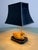 Mid-Century Hollywood Regency Brass Duck Table Lamp with Black and Golden Shade, 1970s For Sale - Image 10 of 10