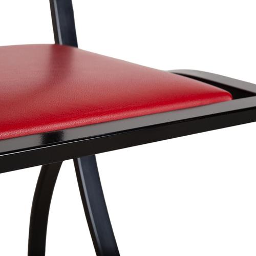 Sinus and Cosinus Chairs in Blue and Red Leather from KFF, Set of 6 For Sale - Image 10 of 18