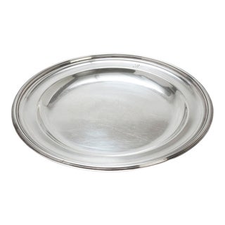 1940s Silverplate Tiffany Plate/Tray Monnogrammed "P" For Sale