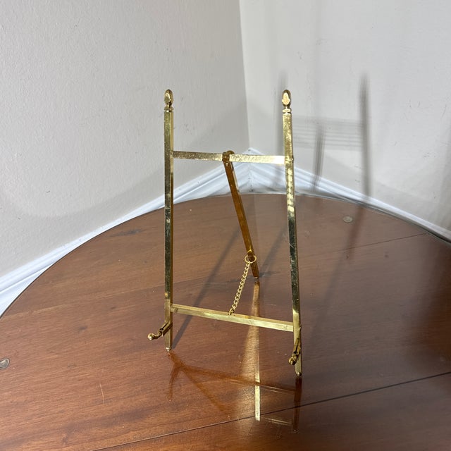1970s Mid-Century Modern Miniature Brass Easel For Sale In Atlanta - Image 6 of 7