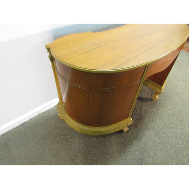 1930' French Style Walnut Vanity or Desk For Sale - Image 11 of 12