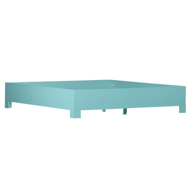 Not Yet Made - Made To Order Mar Standard Bed King, Turquoise For Sale - Image 5 of 5
